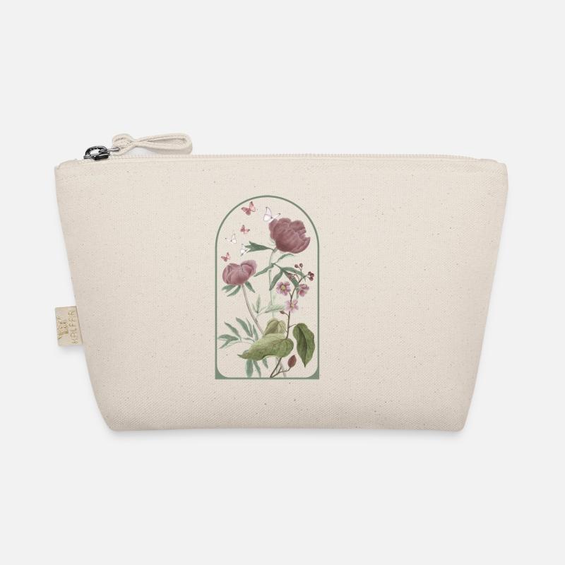 Böhmischer Blumenrahmen - Bio-Täschchen - Natur