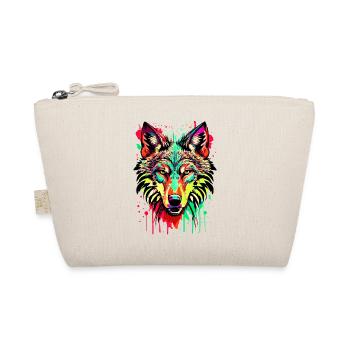 Wolf Colorful - Colorful Wolf - I Love Wolves - Organic Pouch - nature - Front