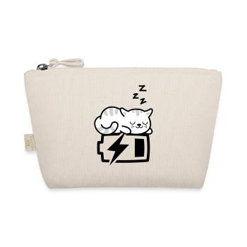 Sleepy Kitty (Farbe veränderbar - 3 Farben) - Bio-Täschchen - Natur - Vorne