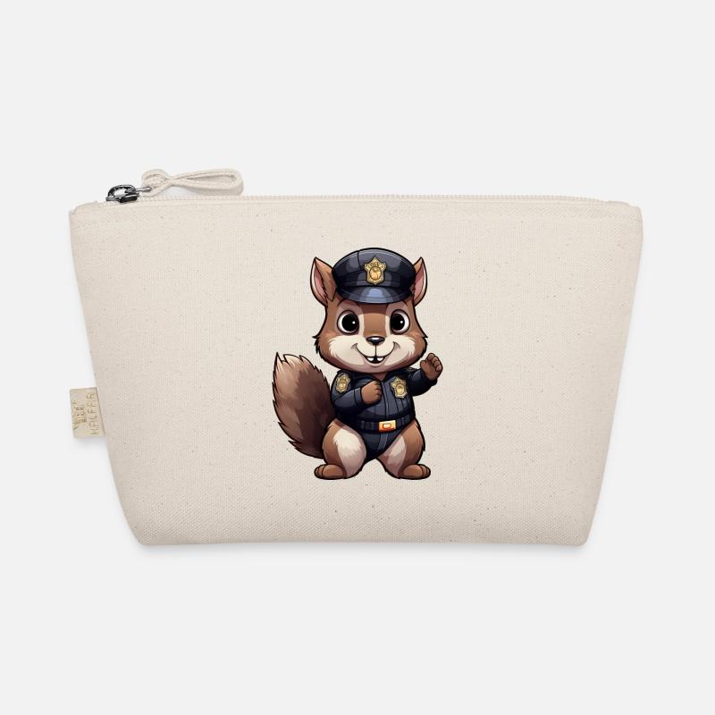 Eichhörnchen Polizist Bio-Täschchen