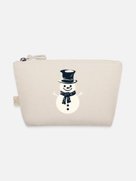 Cheerful Snowman Magic - Organic Pouch - nature - Front
