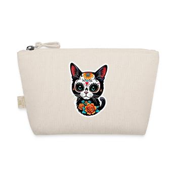Katze Mexiko - Dia de los Muertos - Bio-Täschchen - Natur - Vorne