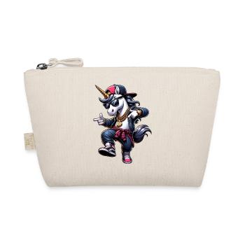 Hip Hop Unicorn Einhorn - Organic Pouch - nature - Front