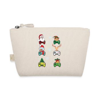 Festive Gaming Characters with Christmas Elements - Organic Pouch - nature - Front