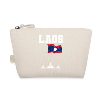 Laos Lao Laotian Flag Temple Lao I Gift - Organic Pouch - nature - Front
