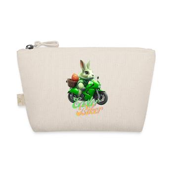 Easter Biker - The Easter Bunny becomes a biker - Organic Pouch - nature - Front