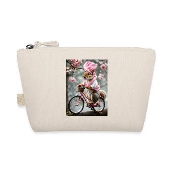 Squirrel on a bicycle - Organic Pouch - nature - Front
