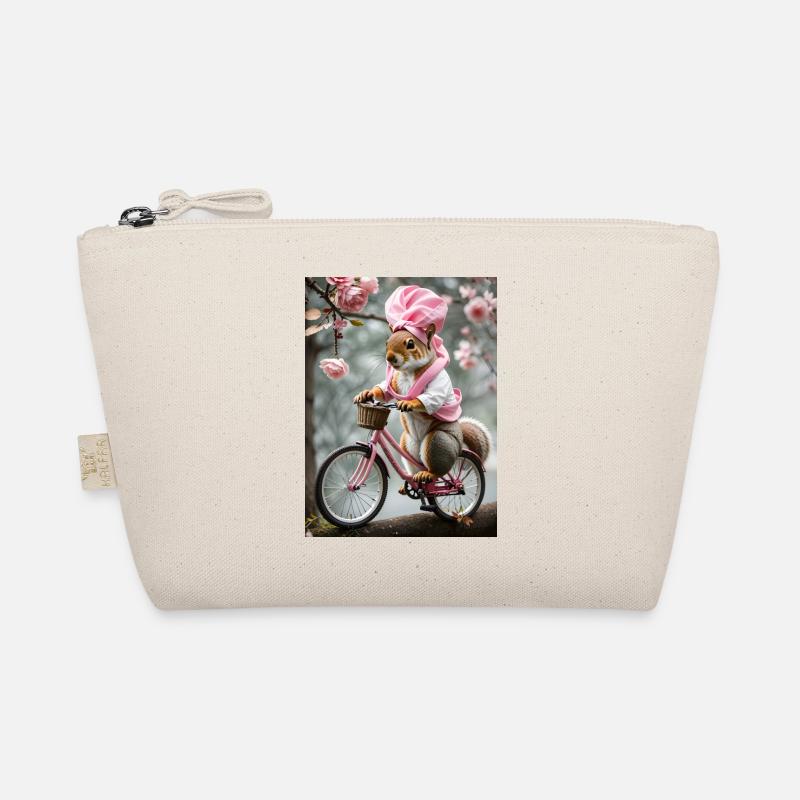 Squirrel on a bicycle - Organic Pouch - nature