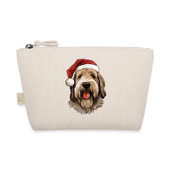 Otterhound Hund Weihnachten Kopf - Bio-Täschchen - Natur - Vorne