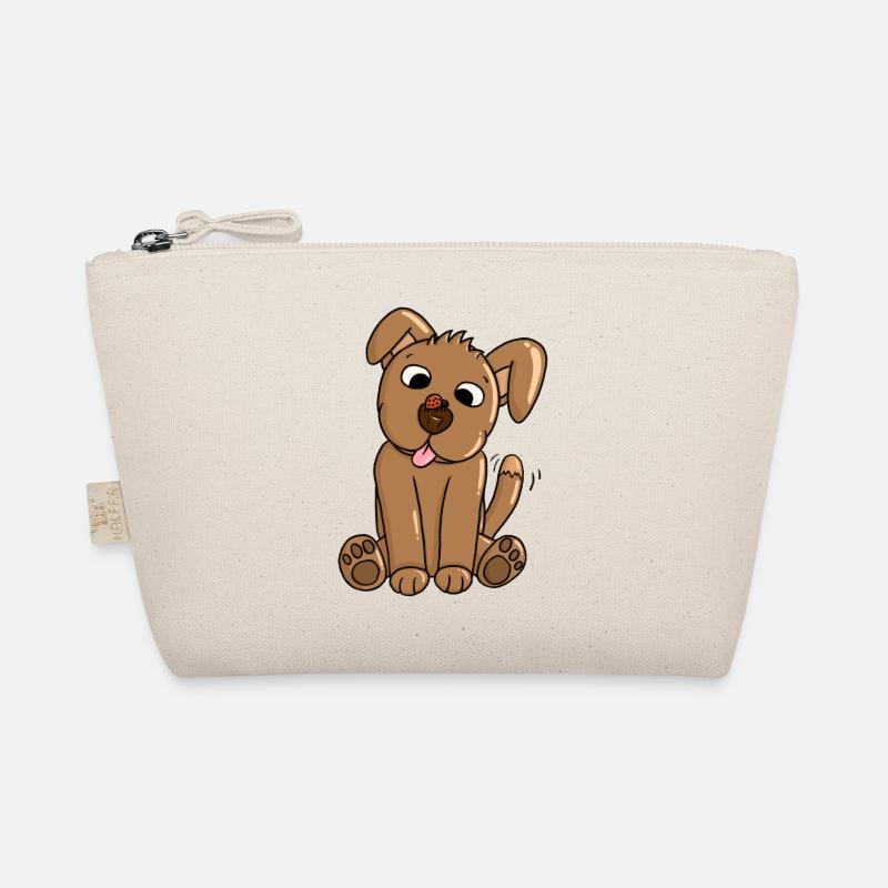 A puppy befriends a ladybug Organic Pouch