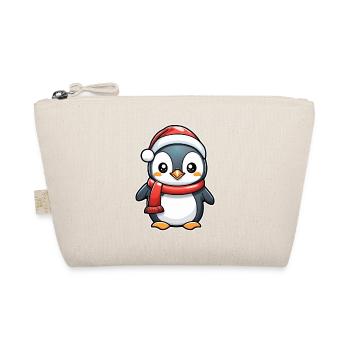 Penguin Christmas Hat - Organic Pouch - nature - Front