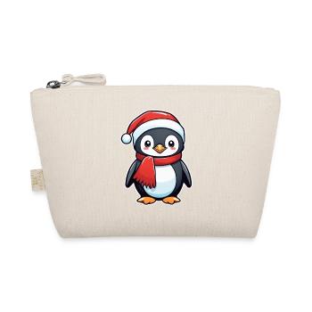 Penguin Christmas Hat - Organic Pouch - nature - Front