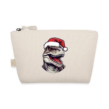 Dinosaur Christmas Animal Head - Organic Pouch - nature - Front