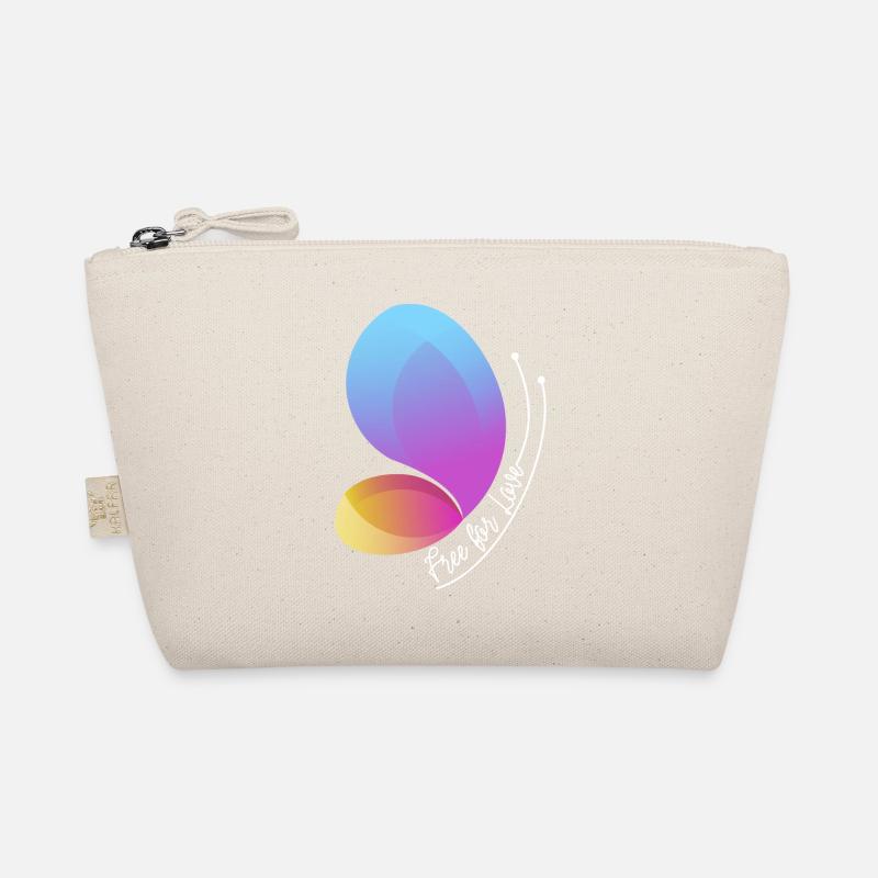 Free Through Love Gradient Butterfly Organic Pouch