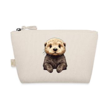 Cute Otter Funny Animal Lover Gift - Organic Pouch - nature - Front