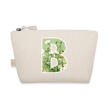 Lettre B, Monogramme, Motif Floral - Trousse biologique - nature - Devant