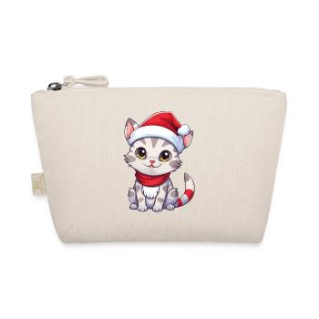 Cat Christmas Christmas Cat Cute Merry Catmas - Organic Pouch - nature - Front