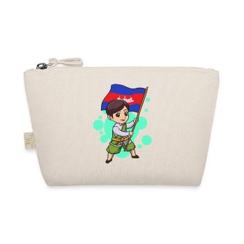 Temple du Cambodge Khmer Vintage drapeau je cadeau - Trousse biologique - nature - Devant