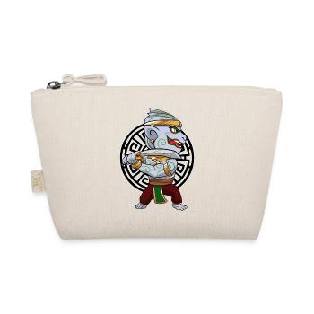 Cambodia Temple Khmer Vintage Flag I Gift - Organic Pouch - nature - Front