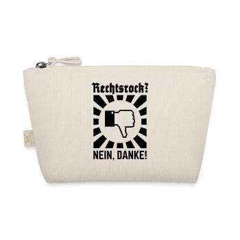 Rechtsrock? Nein, Danke! (Strahlen / Black) - Bio-Täschchen - Natur - Vorne