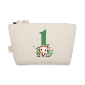 1st Birthday Monkey Safari - Organic Pouch - nature - Front