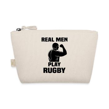 Echte Männer spielen Rugby - Bio-Täschchen - Natur - Vorne