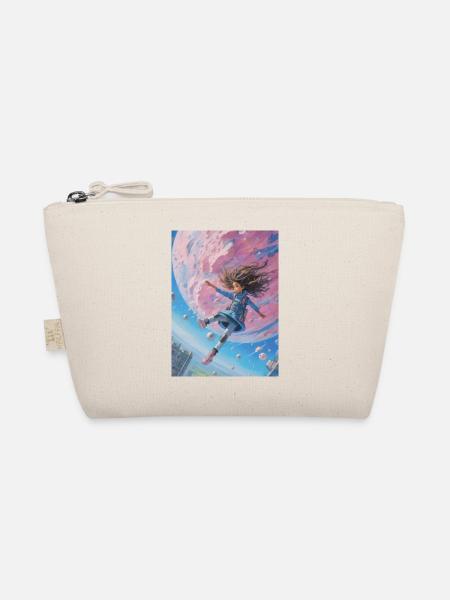 A girl falling into earth - Bio-Täschchen - Natur