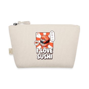 I Love Sushi Cute Kawaii Sushi Japanese - Organic Pouch - nature - Front