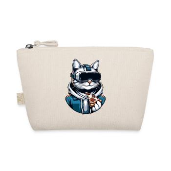 VR Gaming Cat Pizza Adventure - Organic Pouch - nature - Front
