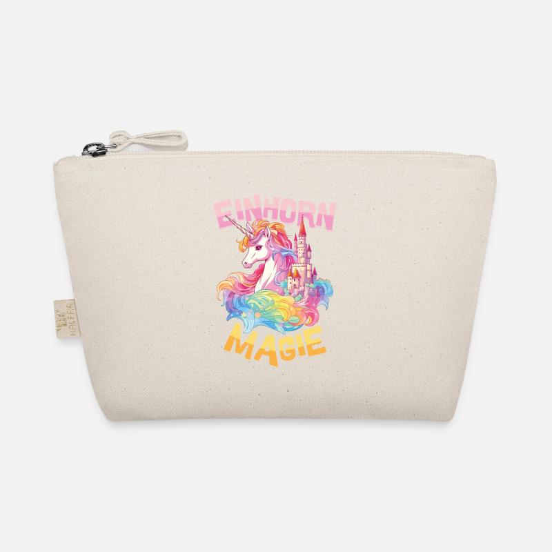 Unicorn, Magic, Rainbow, Castle, Colorful, Fantasy Organic Pouch