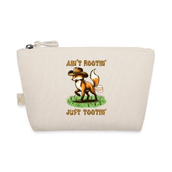 Fox Ain't Rootin' Just Tootin' Funny Animals - Organic Pouch - nature - Front