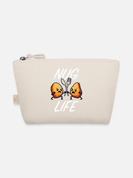 Chicken Nuggets Funny Nuggets Nug Life Quote - Organic Pouch - nature - Front