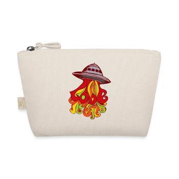 UFO Love retro sixties Kinder bunt lustig - Bio-Täschchen - Natur - Vorne