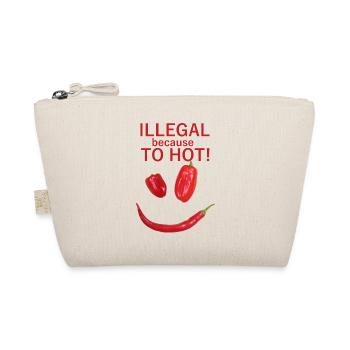 Illegale Hitze – Chili-Pepper Motiv - Bio-Täschchen - Natur - Vorne