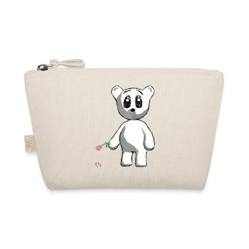Teddy with Rose - Organic Pouch - nature - Front