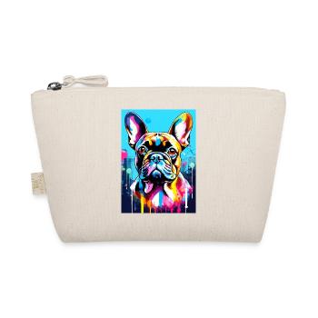 Bulldogge Malerei Französische Bulldogge - Bio-Täschchen - Natur - Vorne