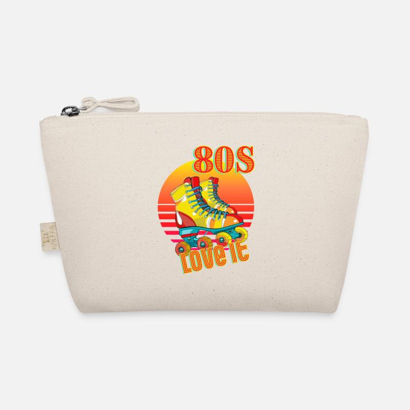 Roller Skates 80's Retro Vintage - Organic Pouch - nature