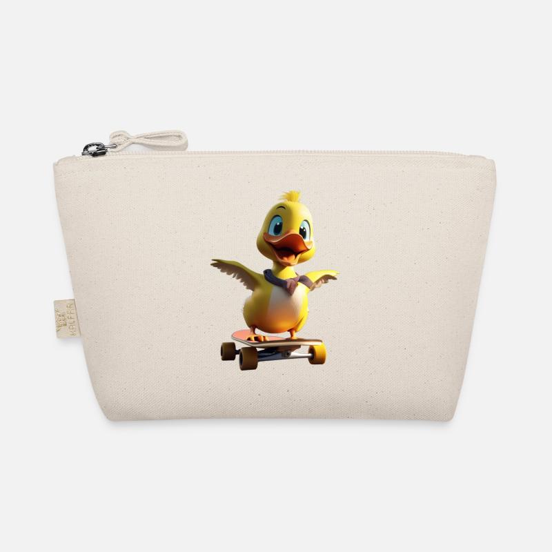 Skating Duck - Bio-Täschchen - Natur