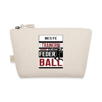 Federball Trainerin Beste Badminton Training Spiel - Bio-Täschchen - Natur - Vorne