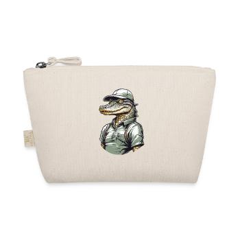 Crocodile Golfer Aesthetic Golfer Streetwear - Organic Pouch - nature - Front