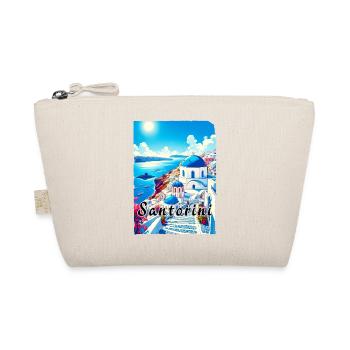 Greece souvenir travel vacation Santorini - Organic Pouch - nature - Front