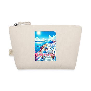 Greece souvenir travel vacation Santorini - Organic Pouch - nature - Front