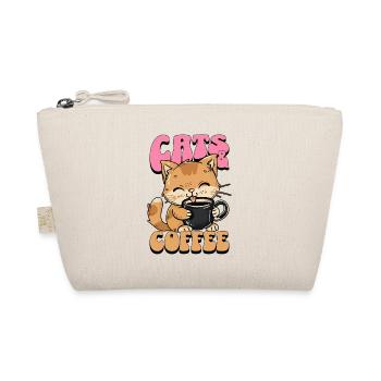Cat Coffee Cat Lover Coffee Lover - Organic Pouch - nature - Front