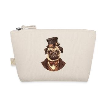 Steampunk Pug - Organic Pouch - nature - Front
