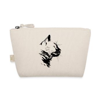 Cat, Cat Motif - Organic Pouch - nature - Front