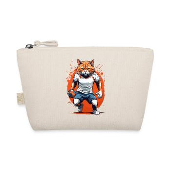 Handball, Cat, Streetwear and Iconic Style - Organic Pouch - nature - Front