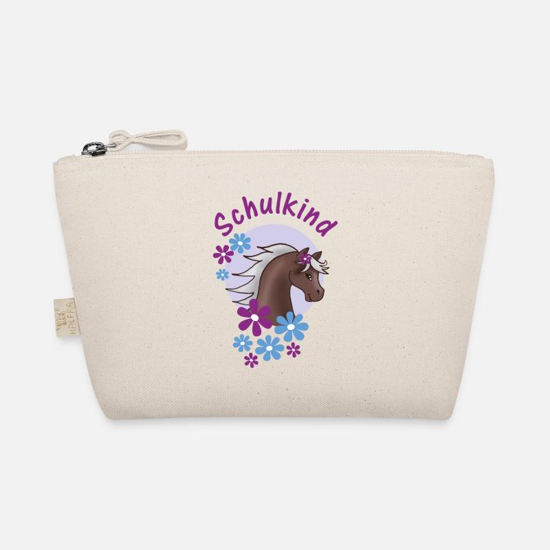 Écolier - Poney à fleurs - Bleu violet Trousse biologique