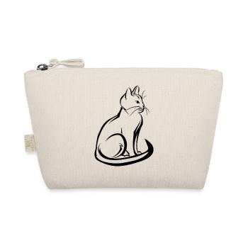 Cat, Cat Motif, Cat Face - Organic Pouch - nature - Front
