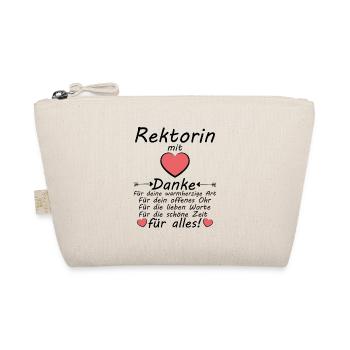 Danke an Rektorin Abschiedsgeschenk zum Abschied - Bio-Täschchen - Natur - Vorne