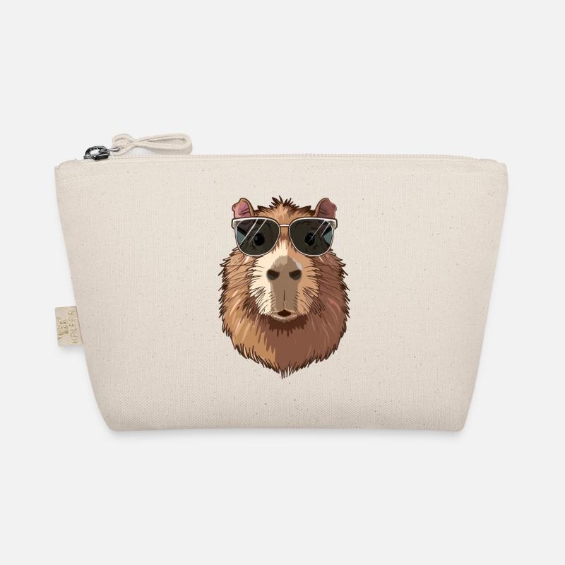 Capybara Sonnenbrille - Bio-Täschchen - Natur